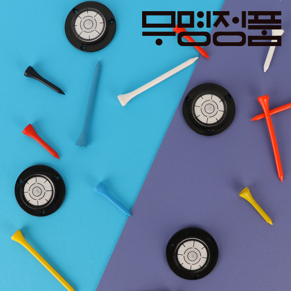 [핫딜] 무명정품 경사체크 동글이 수평골프볼마커 4개