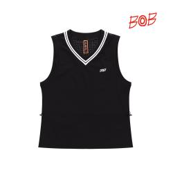 [핫딜] BOB 비오비 골프 여성 펀칭소재 허리스트링 베스트 브이넥티셔츠 GDM2TV750